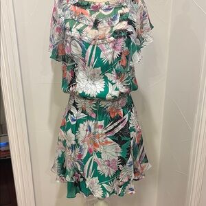 PARKER Floral Ruffle Dress